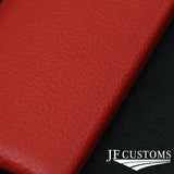 RED LEATHER CUP HOLDER BLANK TRIM COVER + FRAME FITS VW GOLF MK4 98-05