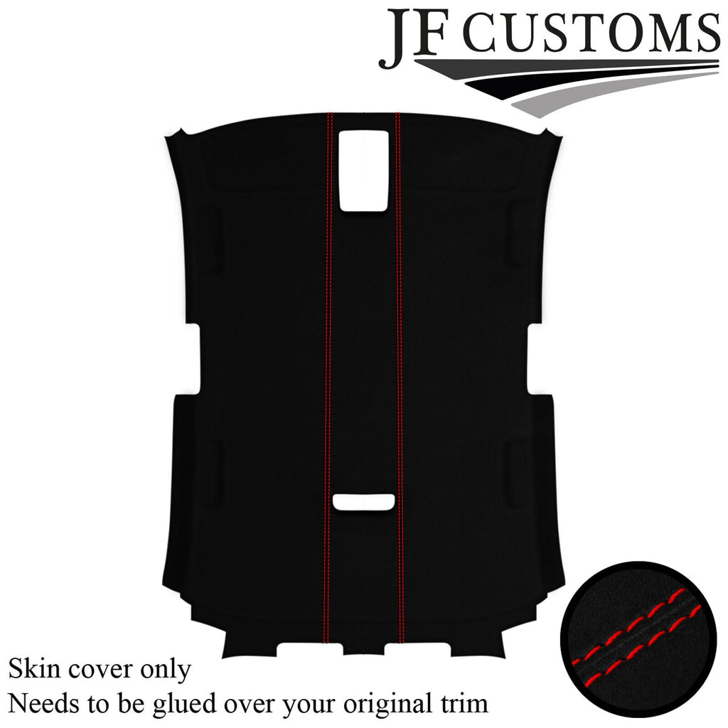 RED STITCH SUEDE ROOF HEADLINER COVER FOR AUDI A3 8P 04-12 3 DOOR CUSTOM NEW