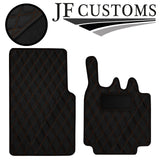 TAN DIAMOND STITCH VINYL 2XTAILORED FLOOR CARPETS FOR SMART FORTWO 450 03-07 JF1