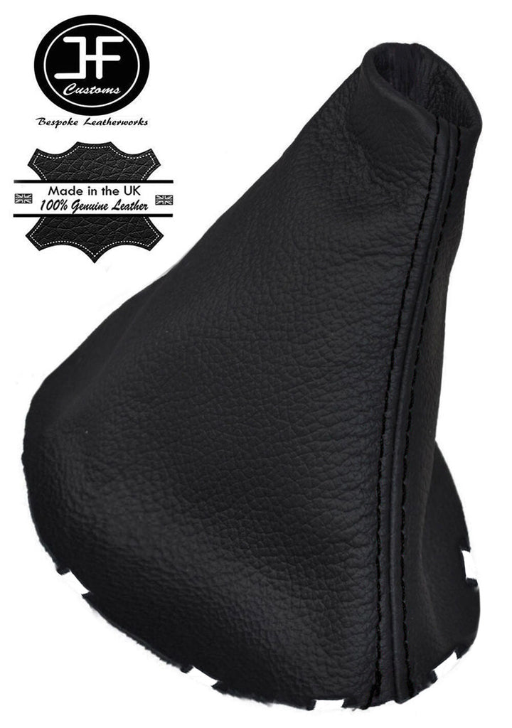 BLACK STITCH FOR TOYOTA COROLLA T SPORT 2002-2006 GENUINE LEATHER GEAR GAITER