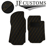 YELLOW DIAMOND STITCH VINYL 2X TAILORED FLOOR CARPETS FOR TRANSIT MK7 06-10 JF1