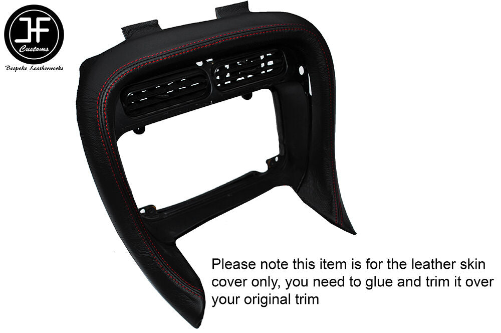 RED STITCH CENTRE DASH TRIM LEATHER SKIN COVER FITS ASTON MARTIN DB7 94-03
