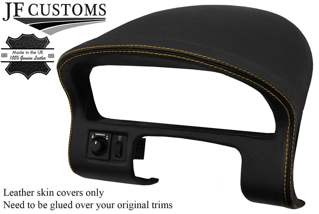YELLOW STITCH LEATHER SPEEDO + DASH COWL HOOD COVER FITS MG MGF MG TF 95-05