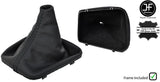 BLACK STITCH LEATHER MANUAL GEAR GAITER WITH PLASTIC FRAME FOR BMW E46 99-05