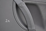 FITS VW BEETLE 98-05 LEATHER 2X DOOR HANDLE COVERS Grey st CUSTOM NEW MADE IN UK