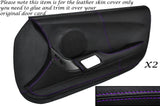 PURPLE STITCH 2X FULL DOOR CARD LEATHER SKIN COVER FITS TOYOTA SUPRA MK4 93-02