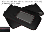 RED STITCH 2X SUN VISORS LEATHER SKIN COVERS FITS NISSAN PATROL Y61 1998-2013
