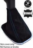BLUE STITCH REAL SUEDE MANUAL GEAR GAITER FOR VAUXHALL OPEL CORSA D 2006-2014