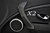 YELLOW STITCH FITS RENAULT MEGANE MK3 2009-2012 2X DOOR HANDLE LEATHER COVERS