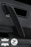 BLACK STITCH 2X FRONT DOOR HANDLE TRIM SUEDE COVER FOR INFINITI FX35 FX45 03-08