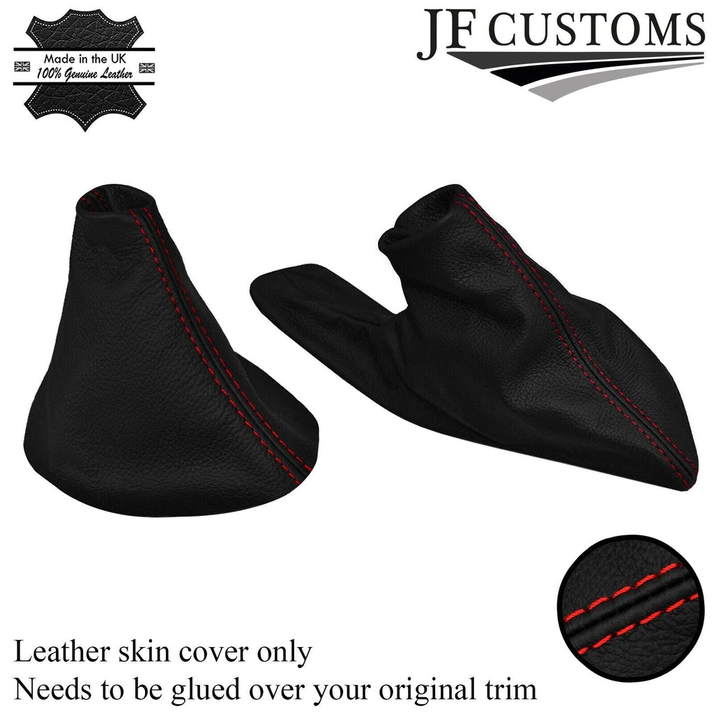RED STITCHING LEATHER GEAR & HANDBRAKE GAITER FITS MG MGTF TF 2002-2005