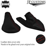 RED STITCHING LEATHER GEAR & HANDBRAKE GAITER FITS MG MGTF TF 2002-2005