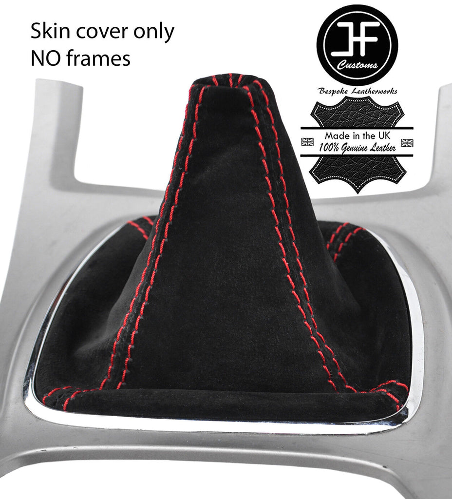 RED STITCH REAL SUEDE MANUAL GEAR GAITER FITS FORD GALAXY MK3 2006-2014