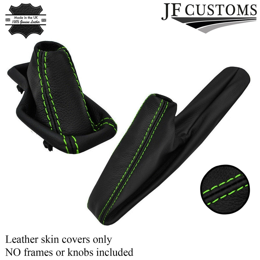 LIGHT GREEN STITCH LEATHER AUTOMATIC GEAR & HANDBRAKE GAITER SET FOR BMW Z3