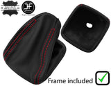 RED STITCH LEATHER GEAR GAITER+PLASTIC FRAME FITS MERCEDES A CLASS W168 97-04