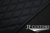 BLUE DIAMOND STITCH VINYL 4X TAILORED FLOOR CARPET FOR JAGUAR F-PACE 16-21 JF1