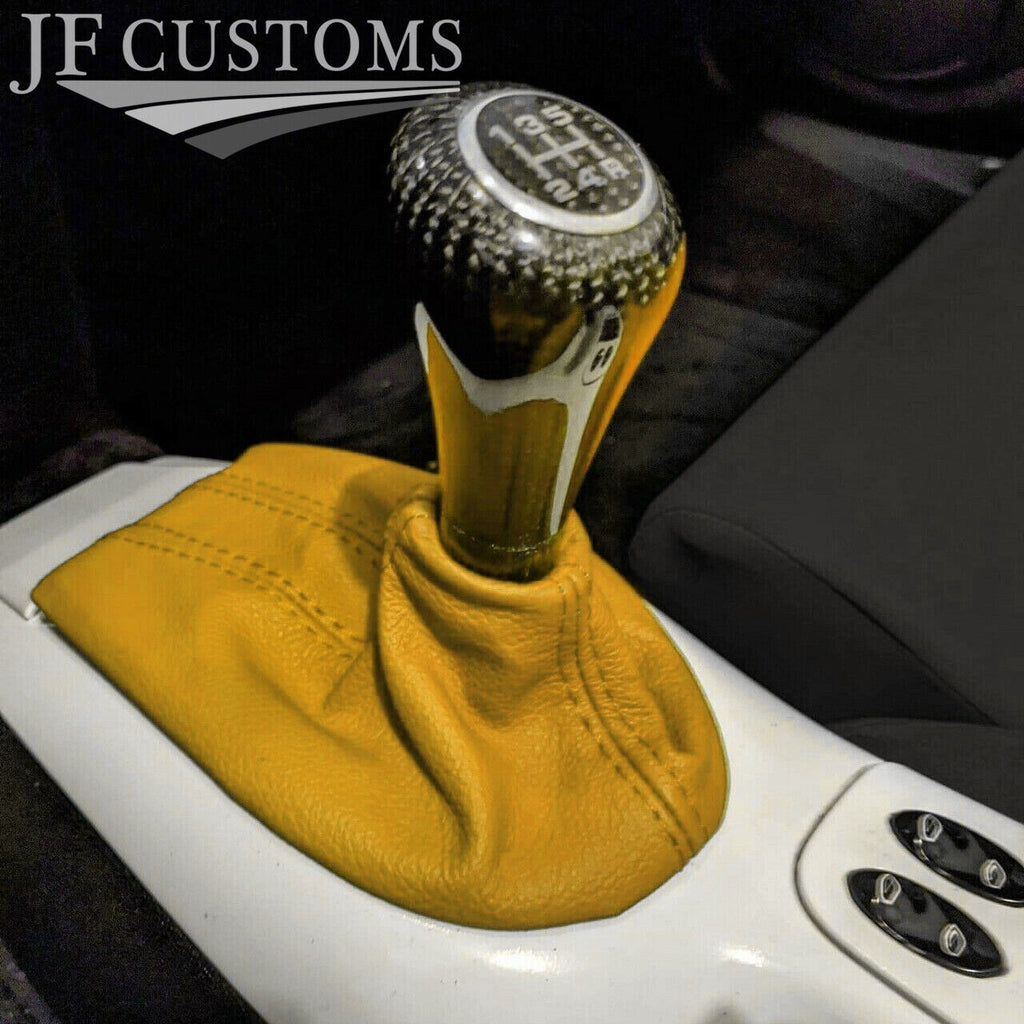YELLOW LEATHER GEAR GAITER FITS PORSCHE BOXSTER CARRERA 911 996 986 97-04