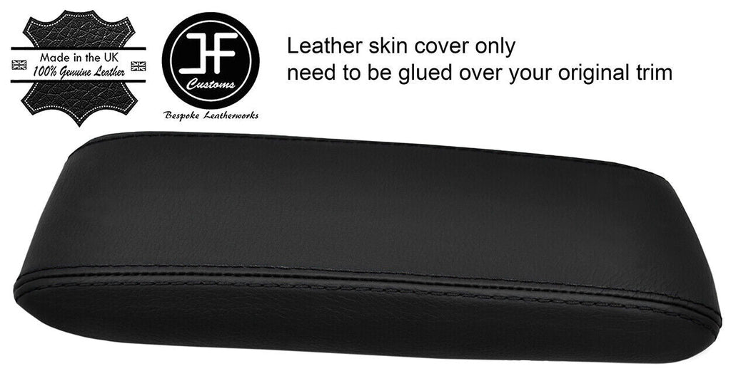 BLACK STITCH TOP GRAIN LEATHER ARMREST COVER FITS MAZDA CX3 CX-3 2015-2018