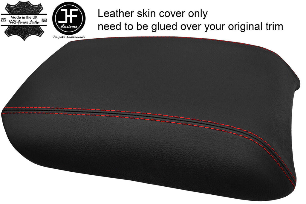 RED STITCH ARMREST LID REAL LEATHER COVER FITS MERCEDES R CLASS W251 06-12