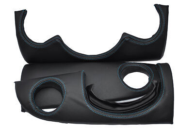 blue stitch FITS BMW MINI ONE COOPER S 04-07 THREE PIECE DASH KIT LTHR COVERS