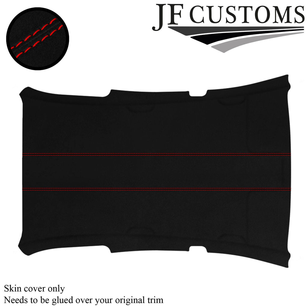 RED STITCH SUEDE ROOF  HEADLINER COVER FOR SUBARU IMPREZA MK3 07-11 5 DOOR