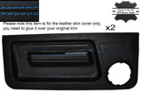 BLUE STITCH 2X FRONT DOOR CARD SKIN COVERS FITS RENAULT 5 GT TURBO PHASE 1 MK1