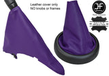 PURPLE TOP GRAIN LEATHER GEAR & HANDBRAKE GAITER FITS BMW MINI R50 R52 R53 01-06