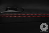 RED  STITCH 4X DOOR CARD TRIM REAL LEATHER COVERS FOR MITSUBISHI EVO 7 8 9 JF1
