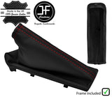 RED STITCH LEATHER HANDBRAKE +PLASTIC FRAME FITS VAUXHALL CORSA E 2014-2017