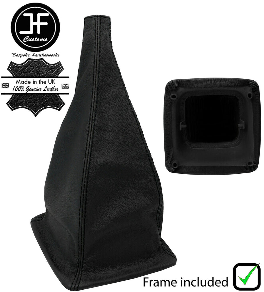 BLACK STITCH RUBBER REPLACEMENT LEATHER GEAR GAITER+FRAME FOR VW T4 TRANSPORTER
