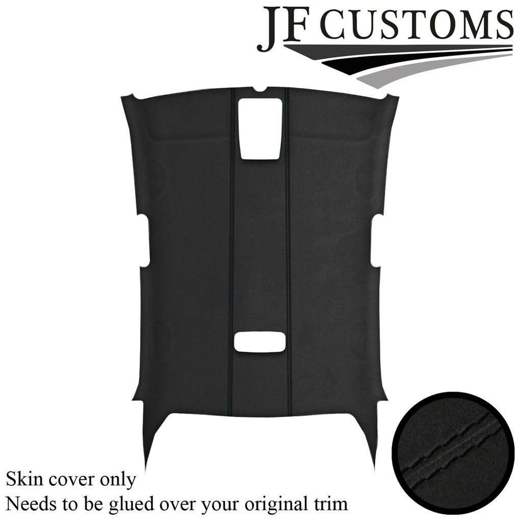 BLACK STITCH D GREY SUEDE ROOF HEADLINER COVER FOR VW JETTA MK5 05-19 5DR