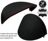 RED  STITCH SPEEDO CLUSTER HOOD REAL LEATHER COVER FOR PEUGEOT 207 2006-2013