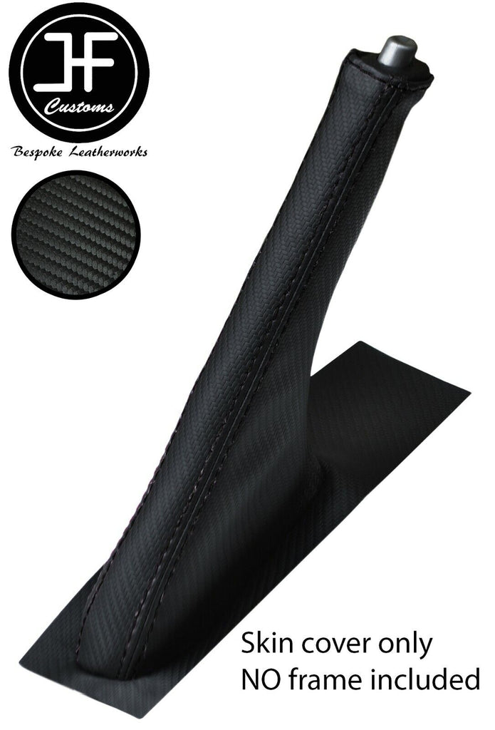 BLACK STITCH HANDBRAKE GAITER CARBON FIBER VINYL COVER FITS HONDA CIVIC 92-95