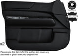 BLACK STITCHING 2X FRONT FULL DOOR CARD LEATHER COVERS FITS PATROL Y61 98-13