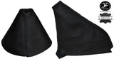 BLACK STITCH LEATHER MANUAL GEAR & HANDBRAKE GAITER FITS NISSAN 300ZX Z32