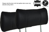 BLACK STITCHING 2X FRONT HEADREST LEATHER COVERS FITS FORD CAPRI MK3 1978-1986