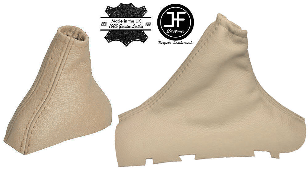 BEIGE REAL LEATHER AUTOMATIC GEAR HANDBRAKE GAITER FOR VOLVO S80 1998-2006