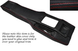 RED STITCHING CENTRE CONSOLE LEATHER SKIN COVER FITS TOYOTA MR2 MK1 1984-1990