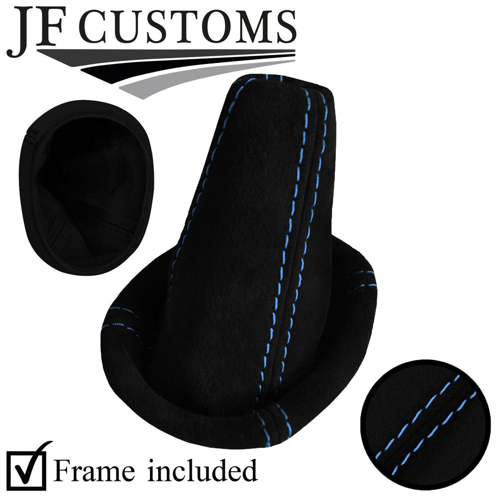 L BLUE STITCH SUEDE GEAR GAITER+PLASTIC FRAME FOR LOTUS ELISE EXIGE S2 04-14