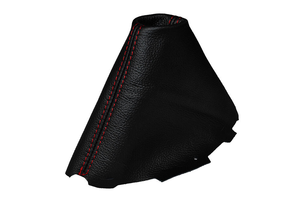 RED STITCH FITS MAZDA 2  2003-2007 DEMIO  LEATHER GEAR GAITER SHIFT BOOT