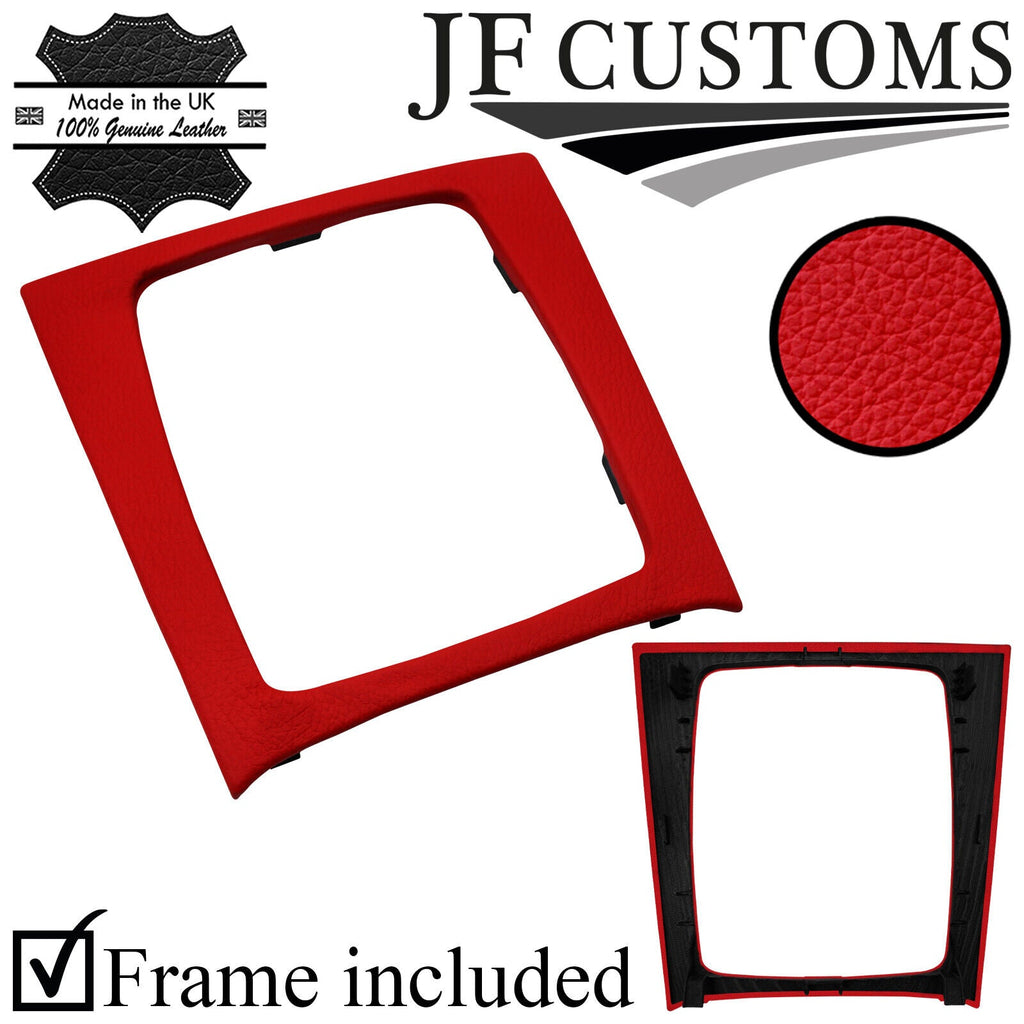 RED ITALIAN LEATHER GEAR SURROUND+ FRAME FOR MERCEDES W212 E250 09-16 CUSTOM NEW