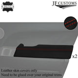 RED STITCH LEATHER 2X FRONT DOOR CARD ARMREST COVER FOR RANGE ROVER L494 13-21