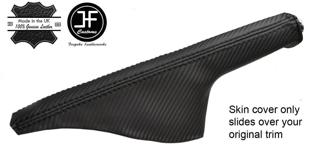 BLACK STITCH CARBON VINYL HANDBRAKE GAITER FITS VW GOLF MK4  BORA JETTA 98-04