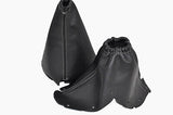 FITS PROTON GEN2 grey stitching GEAR & HANDBRAKE LEATHER GAITER CUSTOM NEW