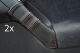 FITS VW GOLF MK3 3 III LEATHER 2X DOOR HANDLE COVERS red CUSTOM NEW MADE IN UK