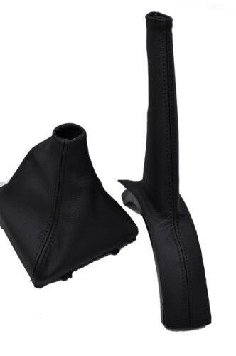 FITS SEAT IBIZA 2009+ GEAR HANDBRAKE GAITER black sttiching CUSTOM NEW