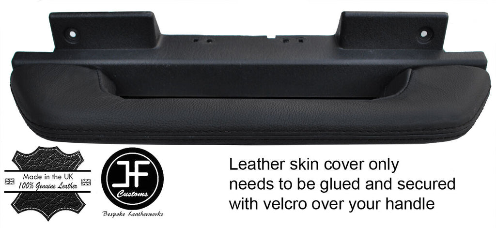 BLACK STITCH PASSENGER SIDE DASH HANDLE LTHR COVER FOR JEEP WRANGLER TJ 97-06