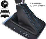 BLUE STITCH LEATHER DSG AUTOMATIC GEAR GAITER FITS VW GOLF MK7 VII 2013-2017