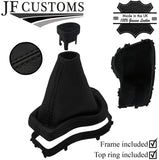 BLACK STITCH LEATHER AUTOMATIC GEAR+PLASTIC FRAME+TOP RING FOR DODGE DART 12-16