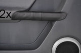black stitch FITS SMART FORFOUR MERCEDES 2X DOOR HANDLE LEATHER COVERS